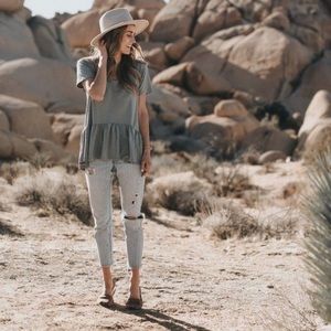 Jax and Lennon Peplum Top